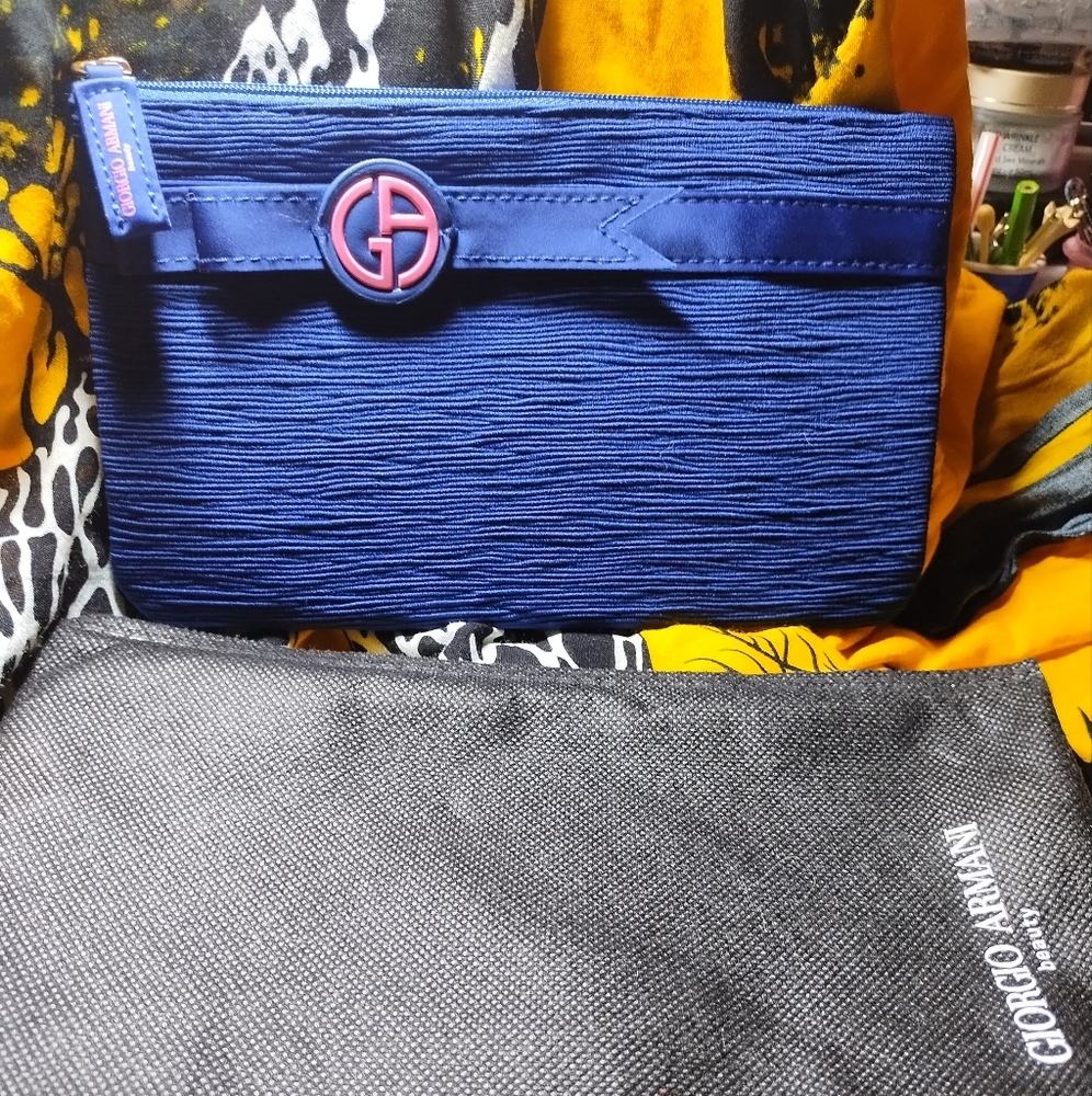 Giorgio Armani cosmetics bag Blue
